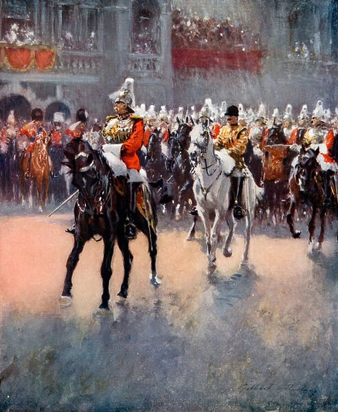 The Trooping of the Colours (colour litho)