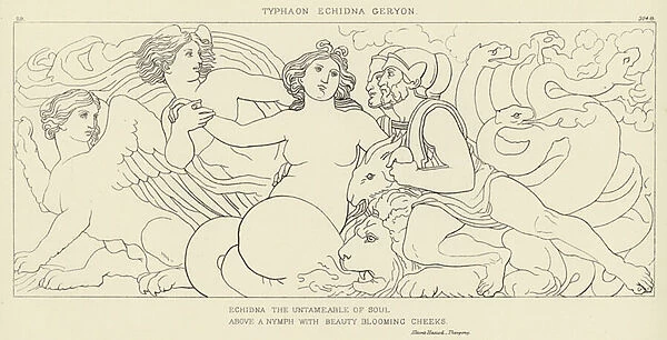 Typhaon, Echidna, Geryon (engraving)