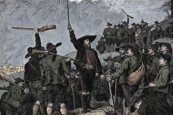 Tyrolean patriot Andreas Hofer (1767-1810) - Rebellion of Tyrol (Tyrolean) in 1809