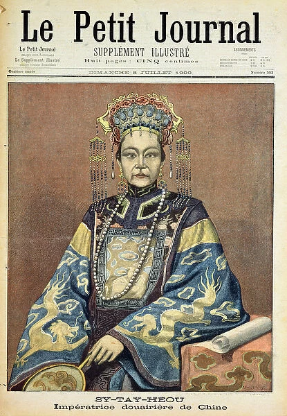 Tz'U-Hsi (1835-1908) Empress Dowager of China, from Le Petit Journal'
