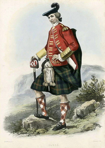 'Ulric', from The Clans of the Scottish Highlands, pub. 1845 (colour litho)
