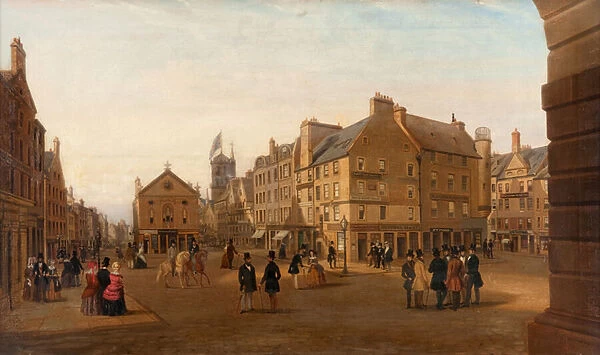 Union Hall, High Street Dundee, 19th century (oil on canvas)