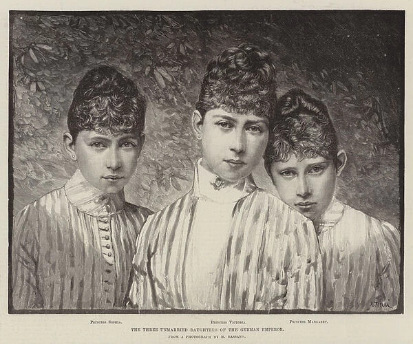The Three Unmarried Daughters of the German Emperor (engraving)