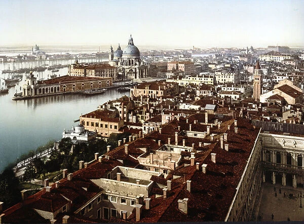 Veduta dal Campanile, Venice (hand-coloured photo)