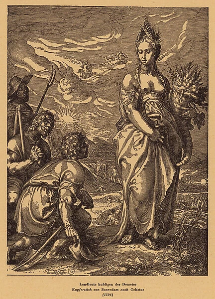 Veneration of Demeter (Ceres) (engraving)