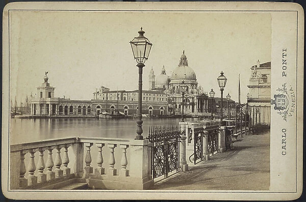 Venetia, Venice: A photograph of the Basilica of Santa Maria della Salute, 1885