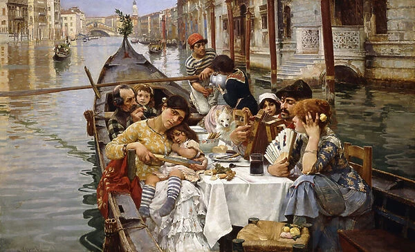A Venetian al Fresco, 1885 (oil on canvas)