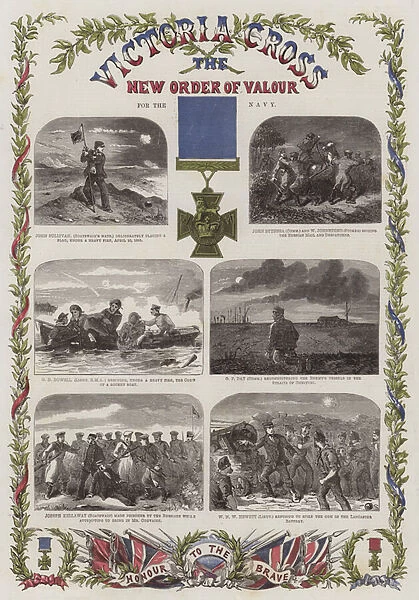 Victoria Cross, the New Order of Valour for the Navy (colour litho)