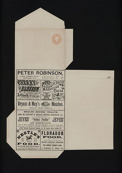Victorian halfpenny postal stationery (litho)