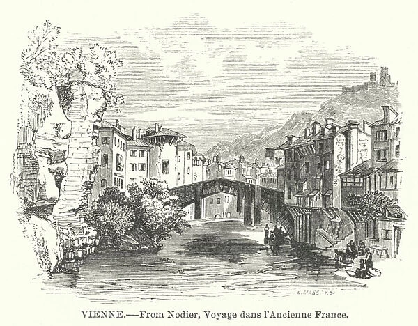 Vienne (engraving). 3654382 Vienne (engraving) by English School, 