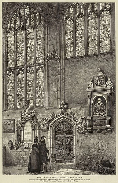 View in the Chancel, Holy Trinity Church (engraving)