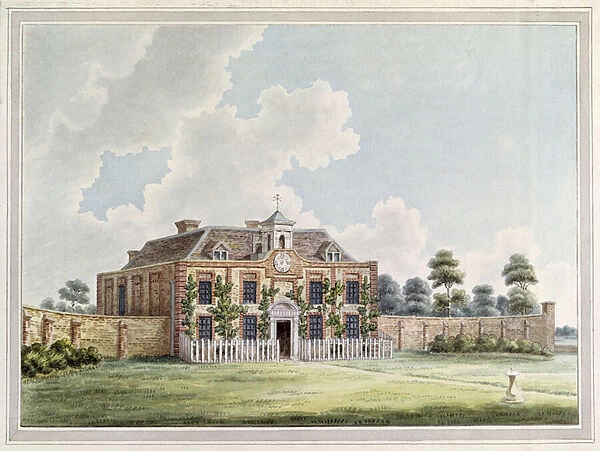 View of Dawley House, Harlington, Middlesex, c. 1820 (colour engraving)