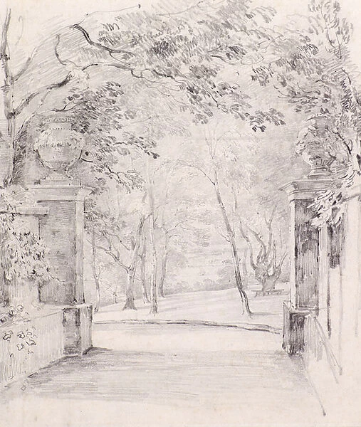 View from Entrance to Bromley, c. 1810 (pencil)