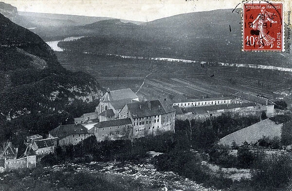 View of the fort of Pierre Chatel, Ain, 1908 (b / w photo)