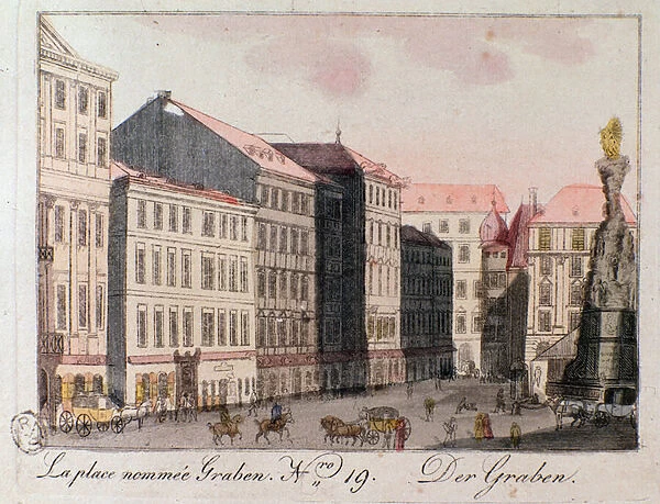 View of Graben Square in Vienna (engraving)