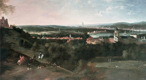 View across Greenwich Park towards London, Painted for Louis XV in Paris