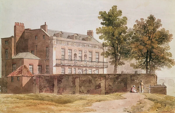 View of Grosvenor House at Millbank, 1809 (w  /  c)