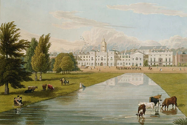 View of the Horse Guards and Melbourne House, taken from St. Jamess Park, pub