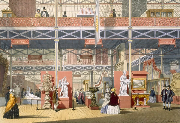 View of the Italy section of the Great Exhibition of 1851