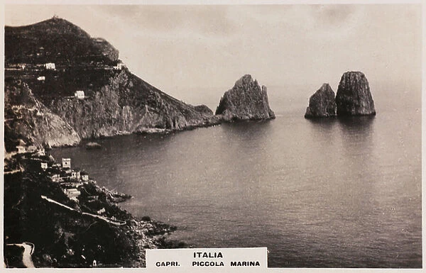 View of the marina of Capri with its stacks