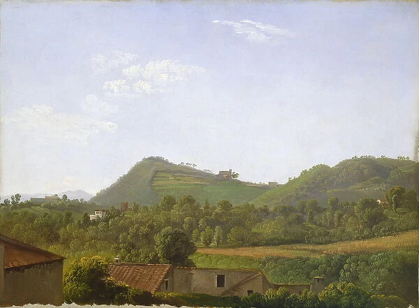 View near Naples, c. 1806 (oil on paper on canvas)