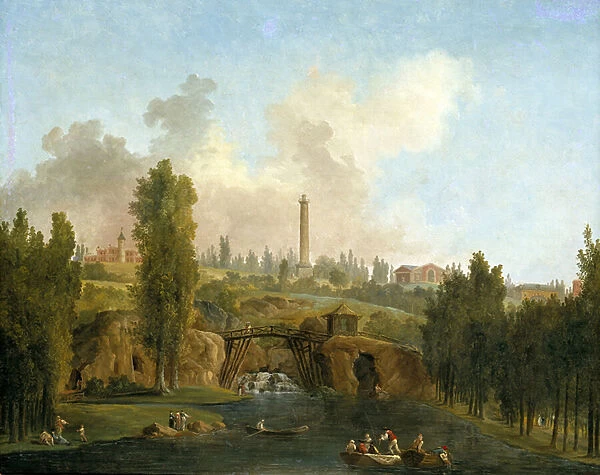 View of the Park of Mereville, c. 1790 (oil on canvas)