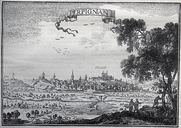 View of Perpignan in the 17th century - View of Perpignan in the 17th century