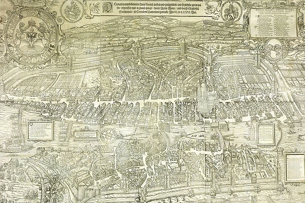 A View-Plan of Zurich, 1576 (woodcut)