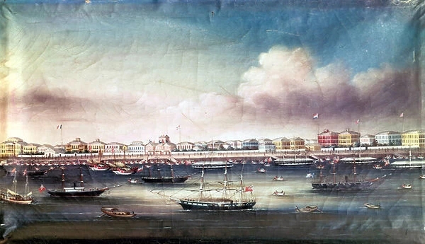 View of Shanghai Port, circa 1850