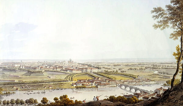 View of Turin. Engraving 1810