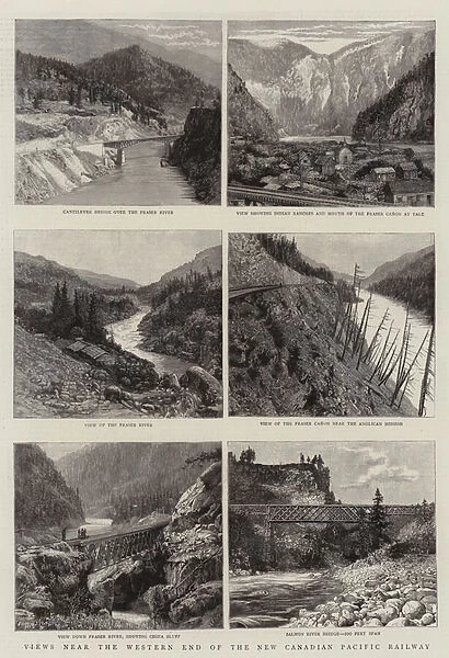 Views near the Western End of the New Canadian Pacific Railway (engraving)