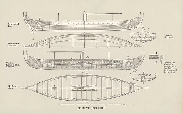 The Viking Ship (b  /  w photo)