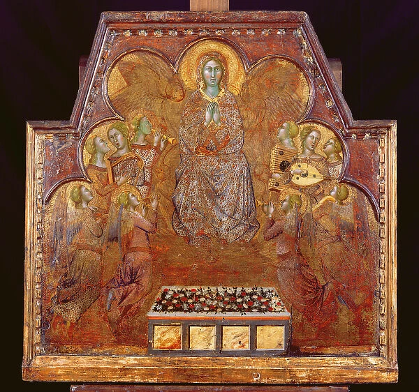 Virgin Surrounded by Angels (tempera & gold on panel)