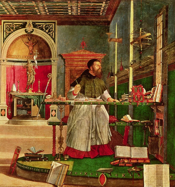 Vision of St. Augustine, 1502-08 (oil on canvas) (detail) (see 932)
