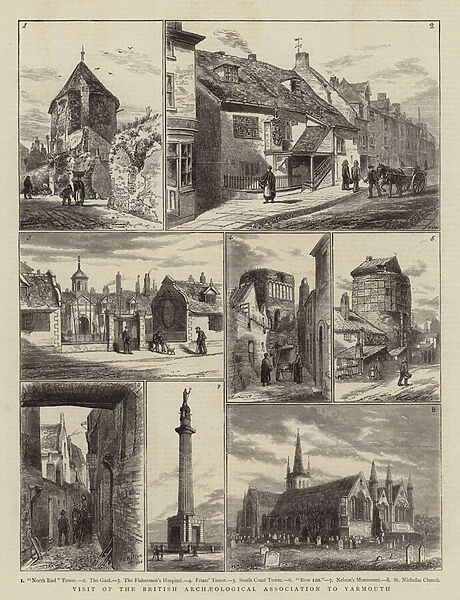 Visit of the British Archaeological Association to Yarmouth (engraving)