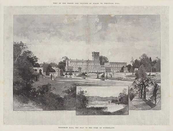 Visit of the Prince and Princess of Wales to Trentham Hall (engraving)