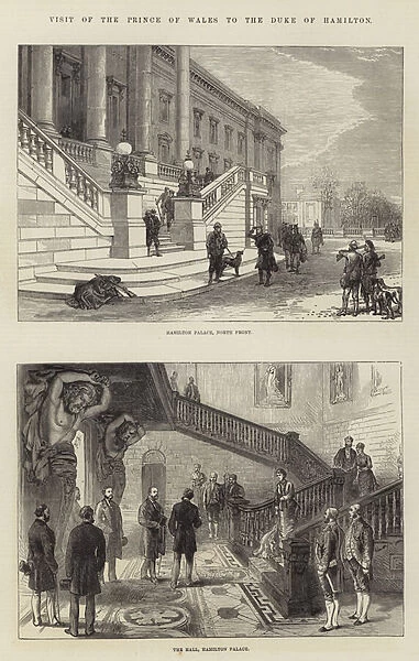 Visit of the Prince of Wales to the Duke of Hamilton (engraving)