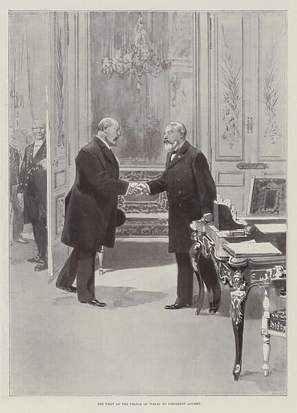 The Visit of the Prince of Wales to President Loubet (engraving)