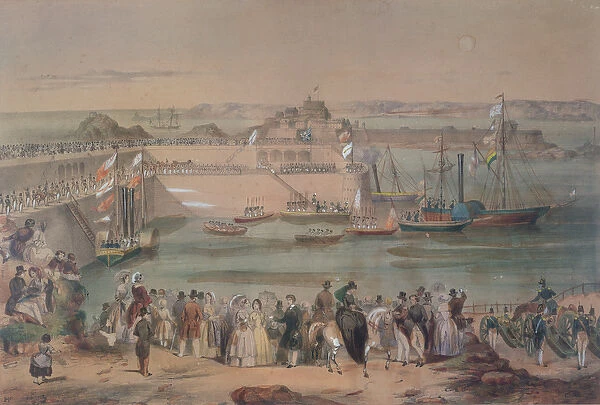 Visit of Queen Victoria in Jersey in 1846, 1847 (colour litho)