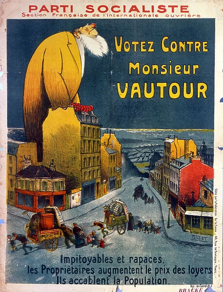 Vote Against Monsieur Vautour, by Paul Joncat (poster)