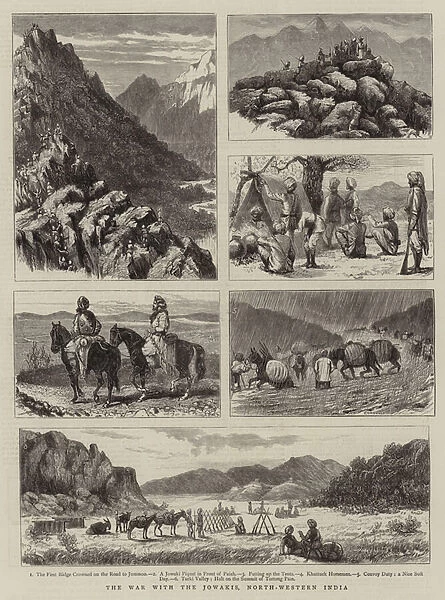 The War with the Jowakis, North-Western India (engraving)