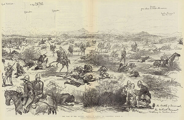 The War in the Soudan, Battle of Tamasi (or Tamanieb), 13 March (litho)