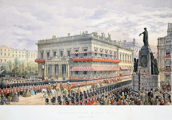 Waterloo Place and Pall Mall, from A Memorial of the Marriage of Edward VII