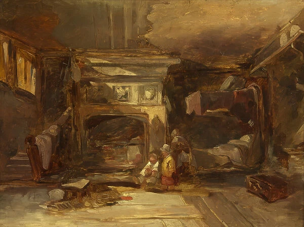 A Welsh Interior, c. 1844 (oil on panel)