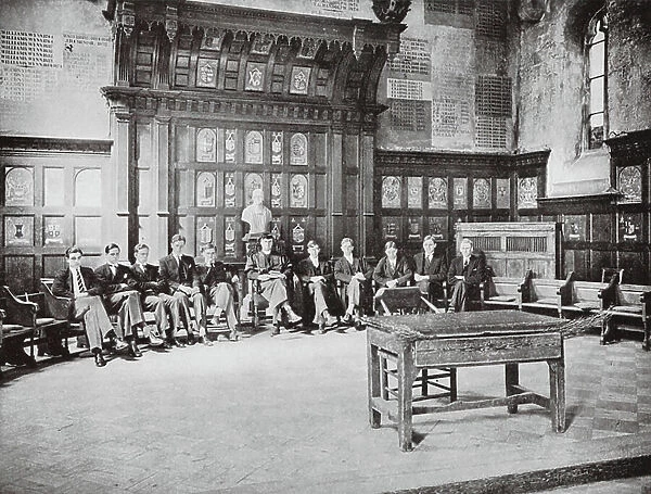 Westminster School, London: The Head Master and the Monitorial Council (b / w photo)
