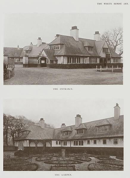 The White Horse Inn, The Entrance, The Garden (b  /  w photo)