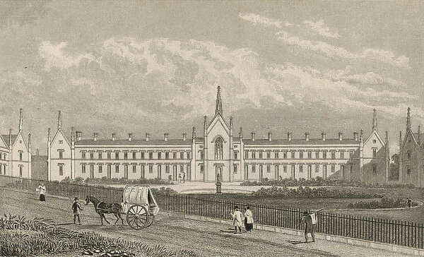 Whittingtons Almshouses Highgate, 1827 (engraving)