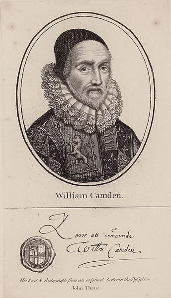 William Camden, English antiquary, historian and geographer (engraving)