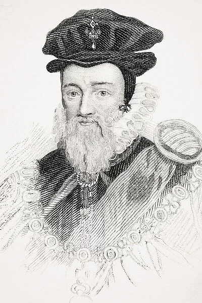 William Cecil, illustration from Englands Old Worthies by Lord Brougham, published c