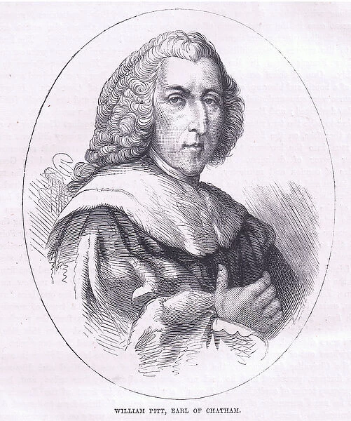 William Pitt, Earl of Chatham, illustration from Cassells History of the United States